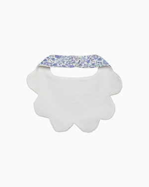 Scalloped Bib in Blue Danjo