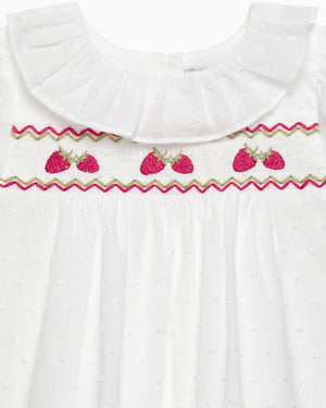 Baby My 1st Smocked Dress in Strawberry