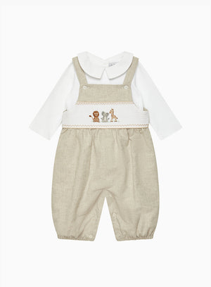 Baby Augustus & Friends Smocked Dungarees