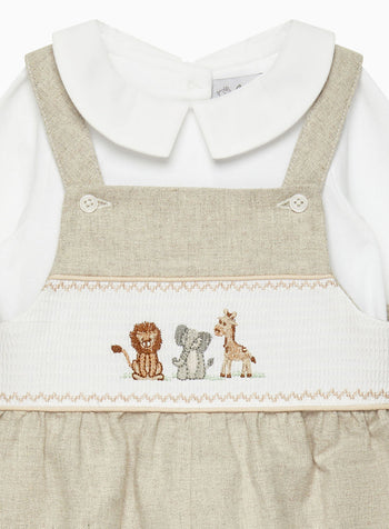 Baby Augustus & Friends Smocked Dungarees