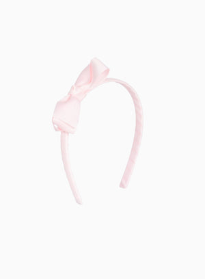 Pretty Bow Alice Band in Powder Pink