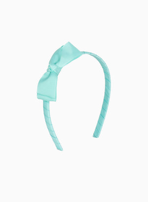 Pretty Bow Alice Band in Aqua