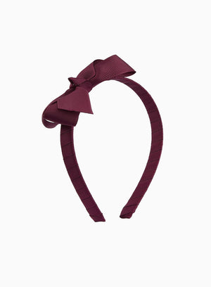 Pretty Bow Alice Band in Claret