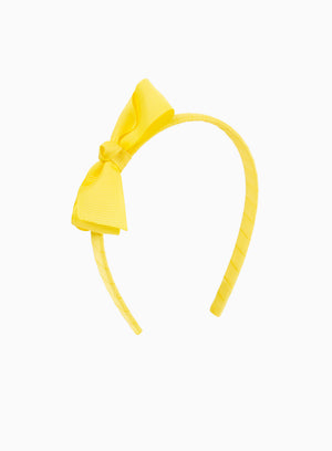 Pretty Bow Alice Band in Lemon