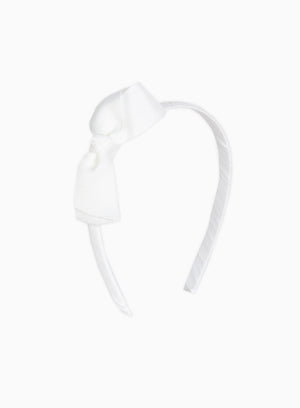 Pretty Bow Alice Band in White