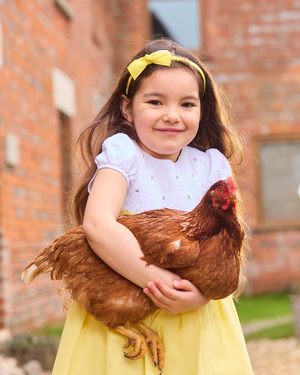 Rose Hand Smocked Dress in Lemon