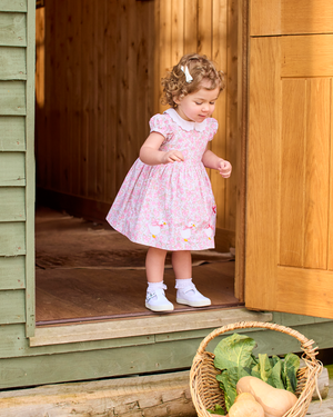 Baby Duck Dress in Pink Floral