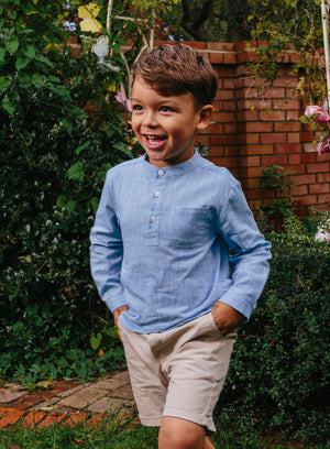 Thomas Brown Shirt Oscar Shirt in Pale Blue