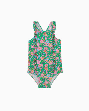 Baby Frill Swimsuit in Green Betsy