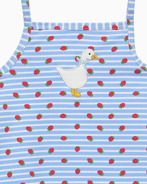 Hampton Swim Swimsuit Baby Duck Swimsuit in Blue Strawberry Stripe