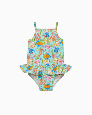 Hamptons Swim Swimsuit Baby Peplum Swimsuit in Tropical