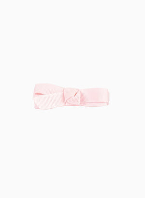 Small Bow Hair Clip in Powder Pink