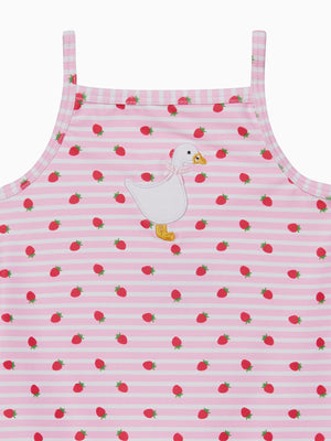 Hampton Swim Swimsuit Baby Duck Swimsuit in Pink Strawberry Stripe