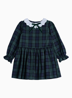 Tabitha Willow Dress in Navy Plaid