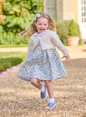 Confiture Dress Arabella Smocked Dress in Blue Floral