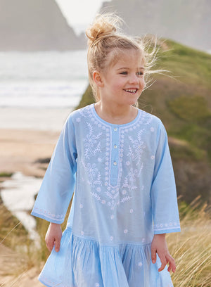 Lily Rose Kaftan Embroidered Kaftan in Blue