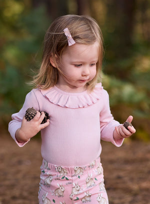 Baby Long Sleeved Grace Willow Bodysuit in Dusty Pink