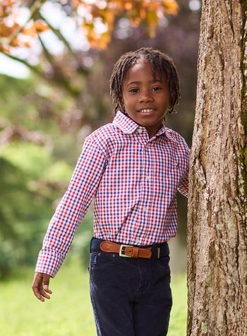 Oliver Shirt in Red/Blue Gingham