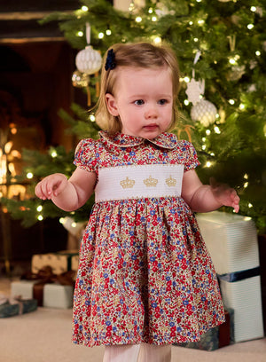 Baby Emma Smocked Crown Dress