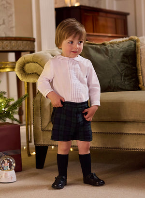 The Rupert Set in White/Navy Plaid