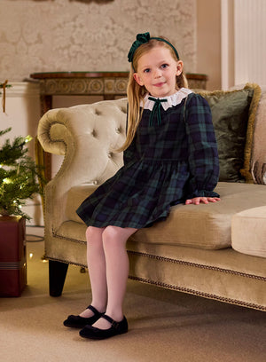 Tabitha Willow Dress in Navy Plaid