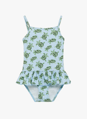 Peplum Swimsuit in Turtle