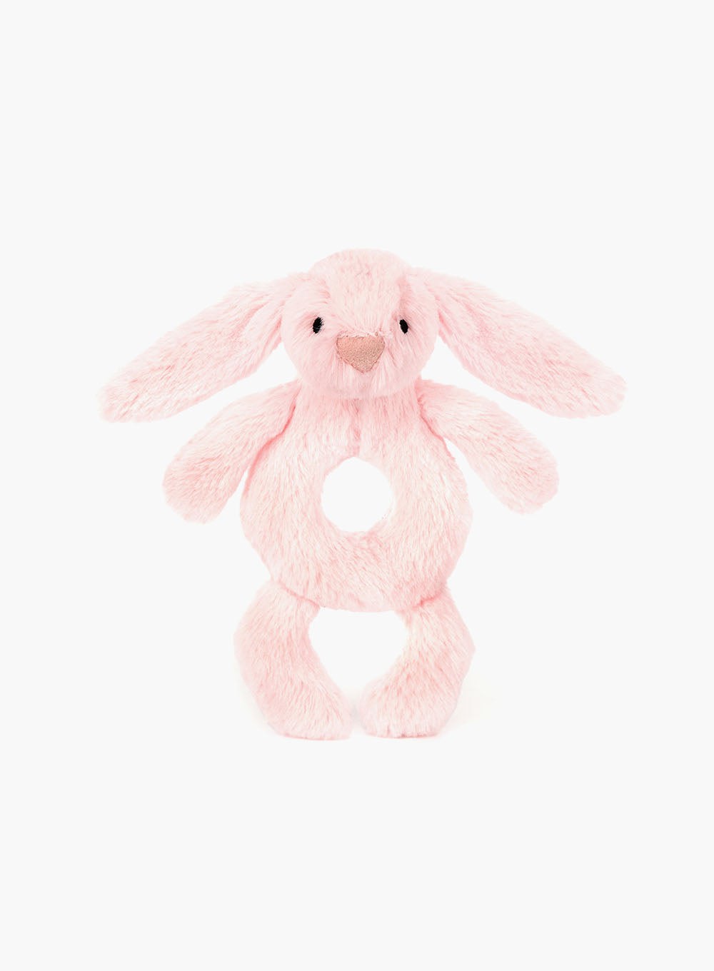 Jellycat Bashful Bunny Ring Rattle in Pink Trotters London Trotters Childrenswear USA