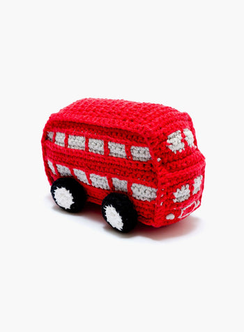 Best Years Toy Fair Trade Handmade Crochet Bus Baby Rattle