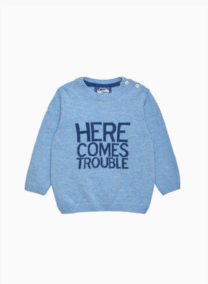 Chelsea Clothing Company Jumper Baby Here Comes Trouble Jumper