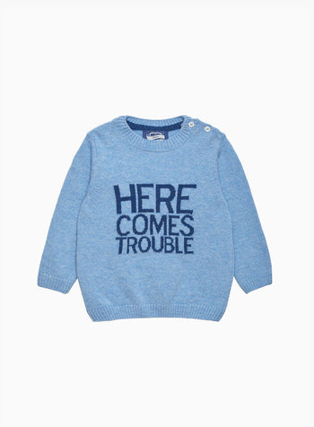 Chelsea Clothing Company Jumper Baby Here Comes Trouble Jumper