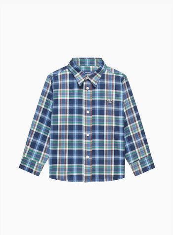 Chelsea Clothing Company Shirt Oliver Shirt in Brown/Blue Check