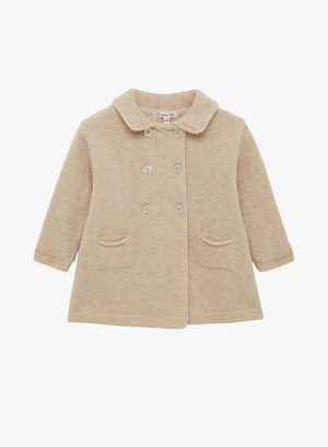 Confiture Coat Little Alexandra Knitted Coat in Oatmeal