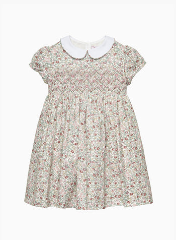 Confiture Dress Arabella Smocked Dress in Pink Floral