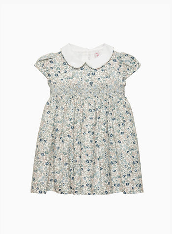 Confiture Dress Baby Arabella Smocked Dress in Blue Floral