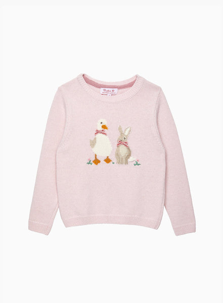 Pink bunny sweater hotsell