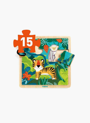 Djeco Toy Djeco Jungle Wooden Puzzle 15pc