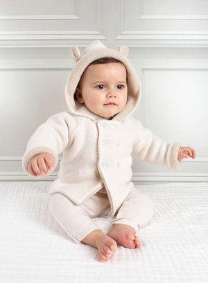 Lapinou Coat Little Teddy Coat in Off White