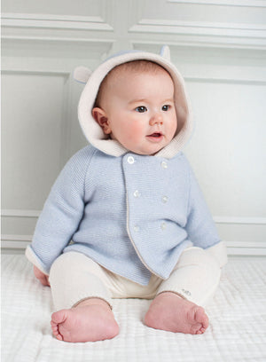 Lapinou Coat Little Teddy Coat in Pale Blue