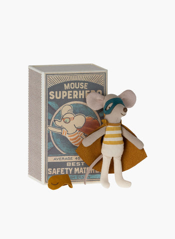 Maileg Toy Maileg Superhero Mouse with a Matchbox