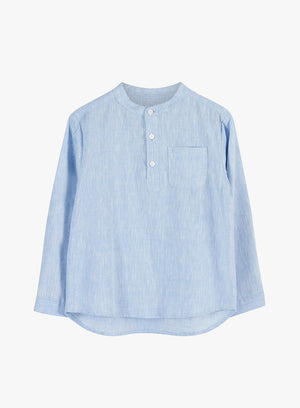 Thomas Brown Shirt Oscar Shirt in Pale Blue