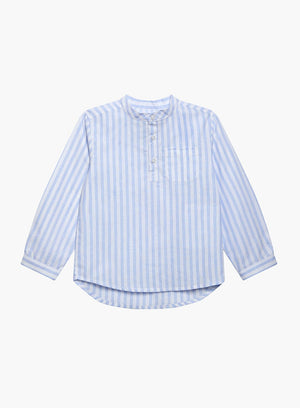 Oscar Shirt in Pale Blue Stripe