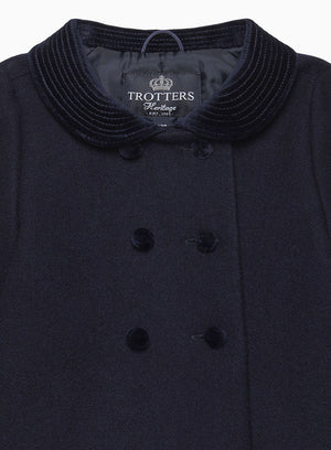 Trotters Heritage Coat Baby Classic Coat in Navy