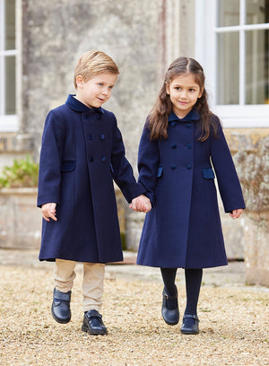 Trotters Heritage Coat Classic Coat in Navy