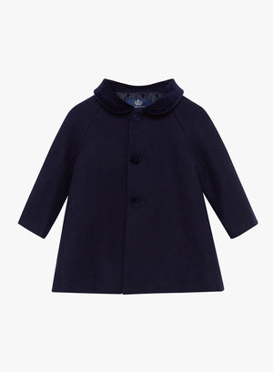 Trotters Heritage Coat Little Raglan Coat in Navy