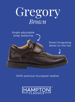 Hampton Classics School Shoes Hampton Classics Gregory School Shoes in Brown