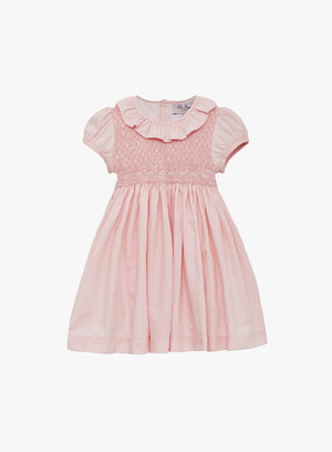 Baby Willow Rose Hand Smocked Dress in Pink