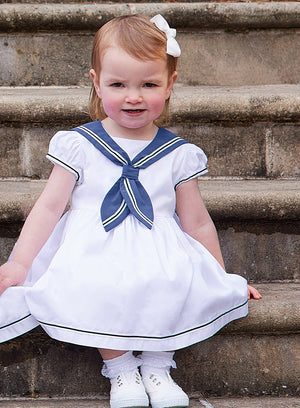 Confiture Dress Little Philippa Sailor Dress in White