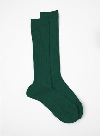 Chelsea Clothing Company Socks Ribbed Knee High Socks in Green - Trotters Childrenswear