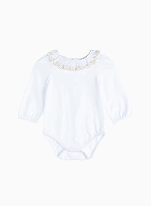 Confiture Body Little Long Sleeved Elsa Body in White/Gold