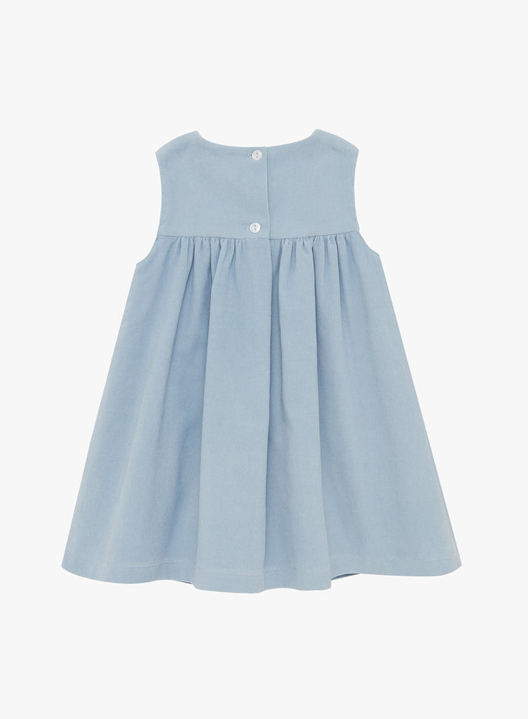 Baby Girls Little Jemima Smocked Pinafore in Pale Blue | Trotters ...